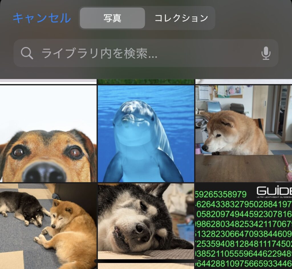 ２：「Select Image」でスマホ内の表示したい画像を選択する。